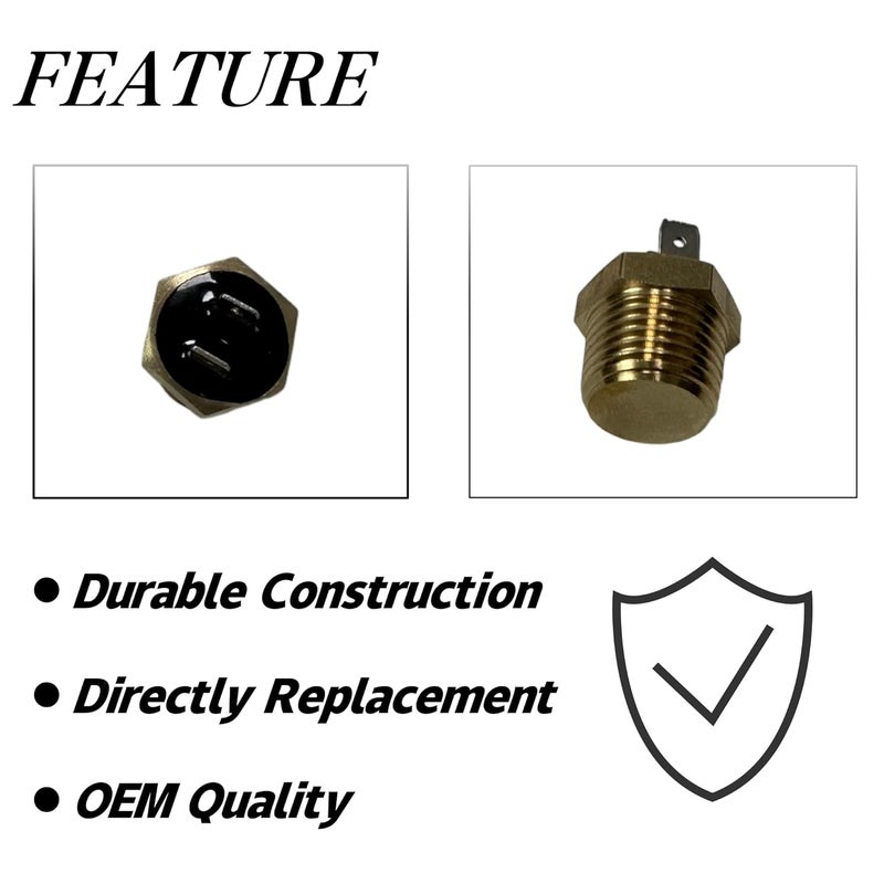 FCBJX Diesel Engine Temp Sensor Switch Compatible with Ford 7.3L F150 F250 F350 F450 1983-1994 Replaces E8TZ-9E939-A Fuel Injection Temperature Sender - Image 4